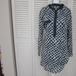 Coach Brand Navy/White Lg/G Blouse